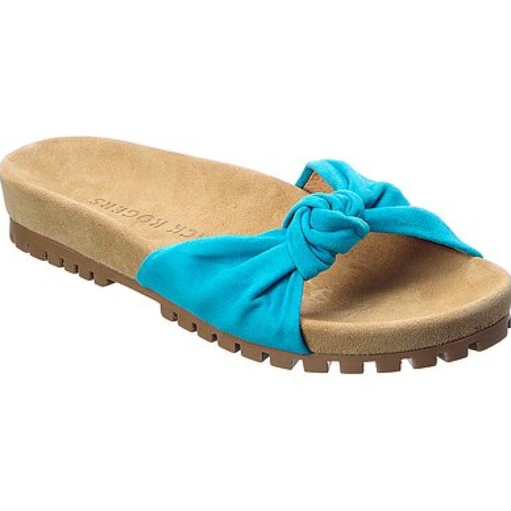 Jack Rogers Aqua Knot Phoebe Slides    NWT